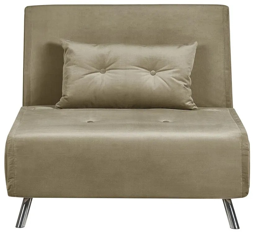 Divano letto singolo velluto verde oliva FARRIS Beliani