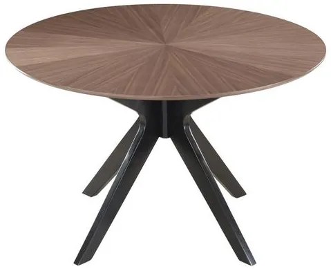 Tavolo da pranzo design rotondo noce D120 cm DIELLI