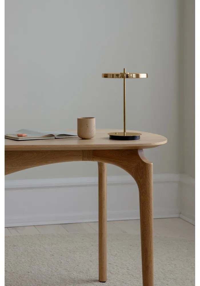 Lampada da tavolo a LED dimmerabile in oro con paralume in metallo (altezza 31 cm) Asteria Move - UMAGE