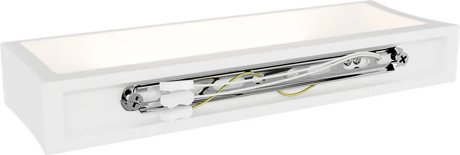 Applique da Parete G9 Rettangolare a Luce Indiretta in Gesso