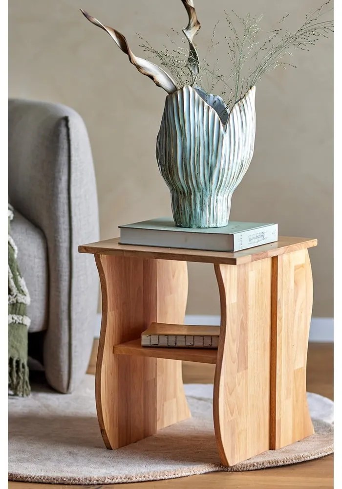 Sgabello in legno di gomma in colore naturale Bark - Bloomingville