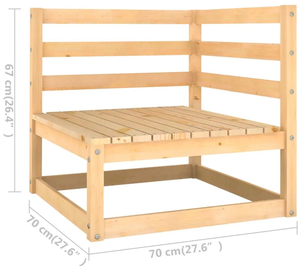 Set Divani da Giardino 7 pz con Cuscini Legno Massello di Pino