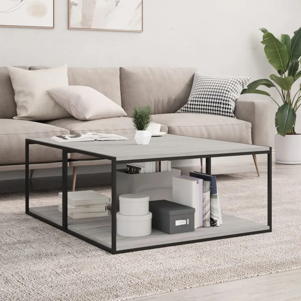 Mensole Parete 4pz Grigio Sonoma 80x50x1,5cm Legno Multistrato /
