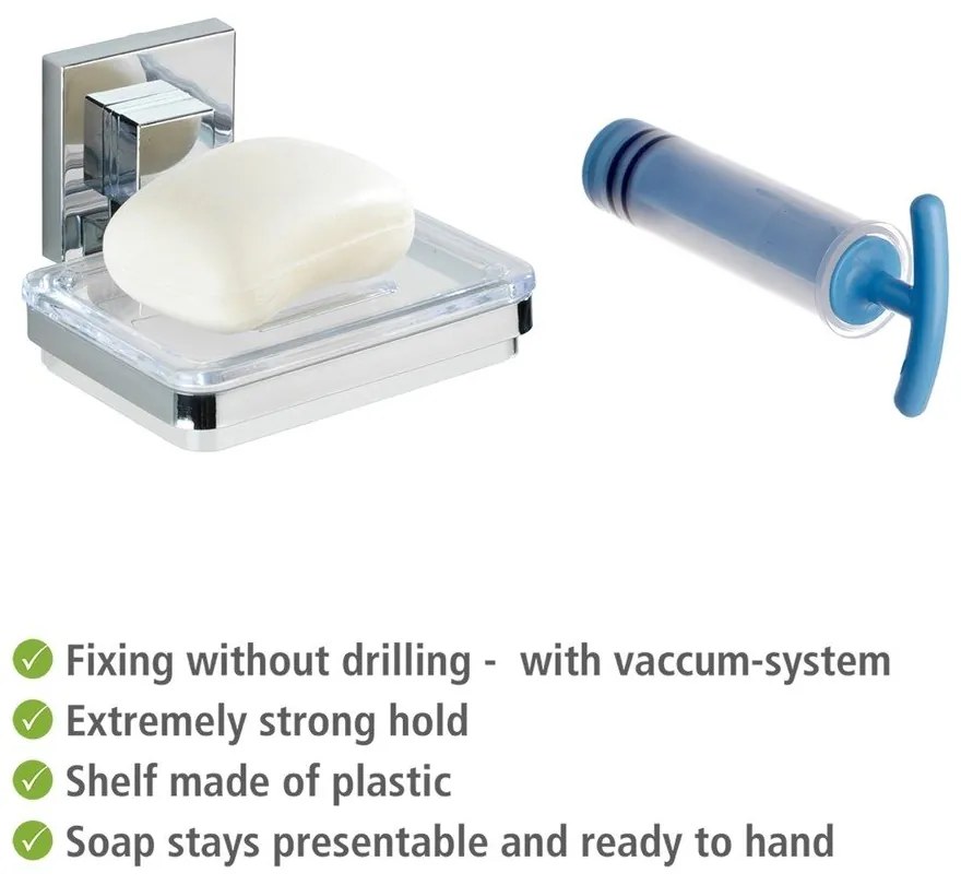 Portasapone autoportante Vacuum-Loc, 12 x 12 cm Quadro - Wenko