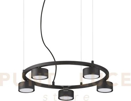 Minor lampadario sospeso in metallo nero 5 luci attacco gx53 lampad...