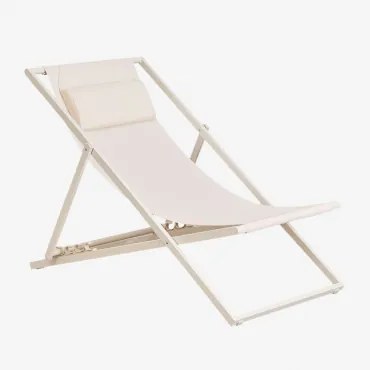 Confezione Da 2 Amache Pieghevoli Con Cuscino In Acciaio Jensy Tapioca Beige - Sklum