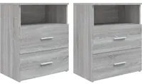 Comodini 2 pz Grigio Sonoma 50x32x60 cm cod mxl 31116