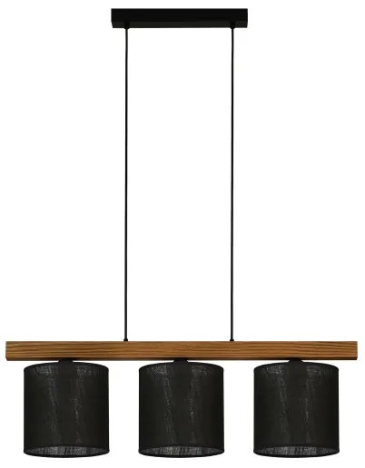 Brilagi - Lampadario a sospensione con filo FOREST 3xE27/15W/230V pino/nero