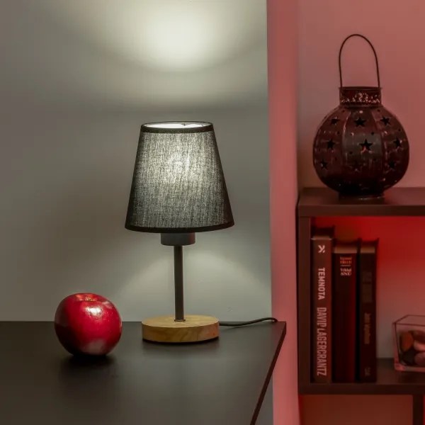 Brilagi - Lampada da tavolo NUBILA WOOD 1xE27/25W/230V quercia/nero