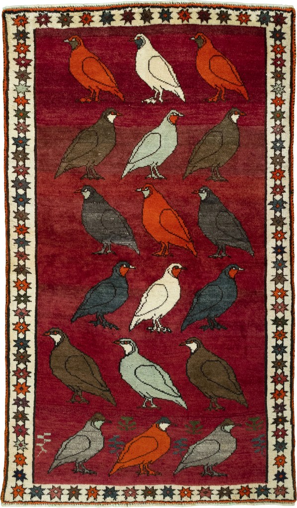 Gabbeh Tappeto 120 x 200 Rosso (Iran) Annodato A Mano