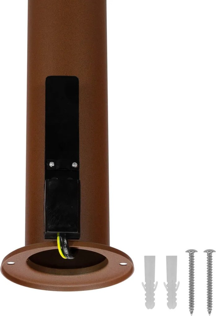 Paletto da Giardino 100cm Acciaio Inox CORTEN IK06 IP54 E27 Serie DELTA