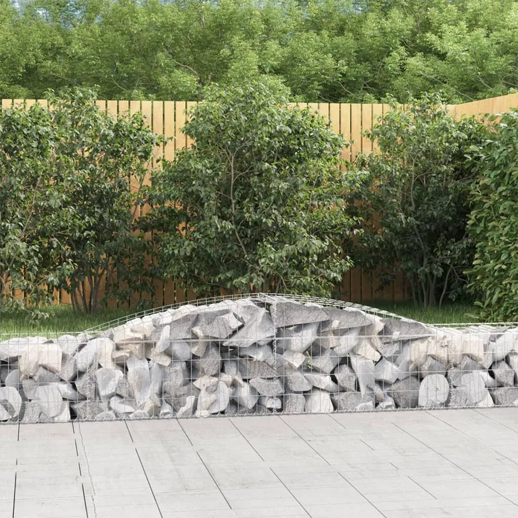 Cesti Gabbioni Ad Arco 5 Pz 400x50x40/60 Cm Ferro Zincato /