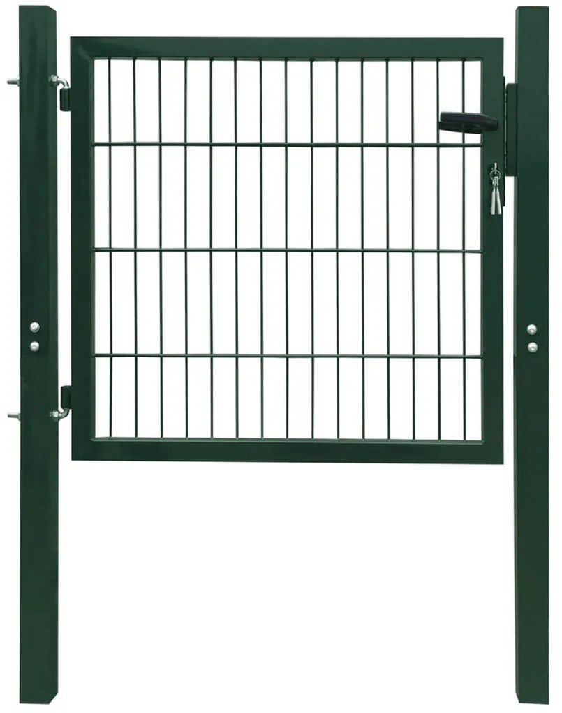 Cancello Per Recinzione İn Acciaio Verde 105x150 Cm /