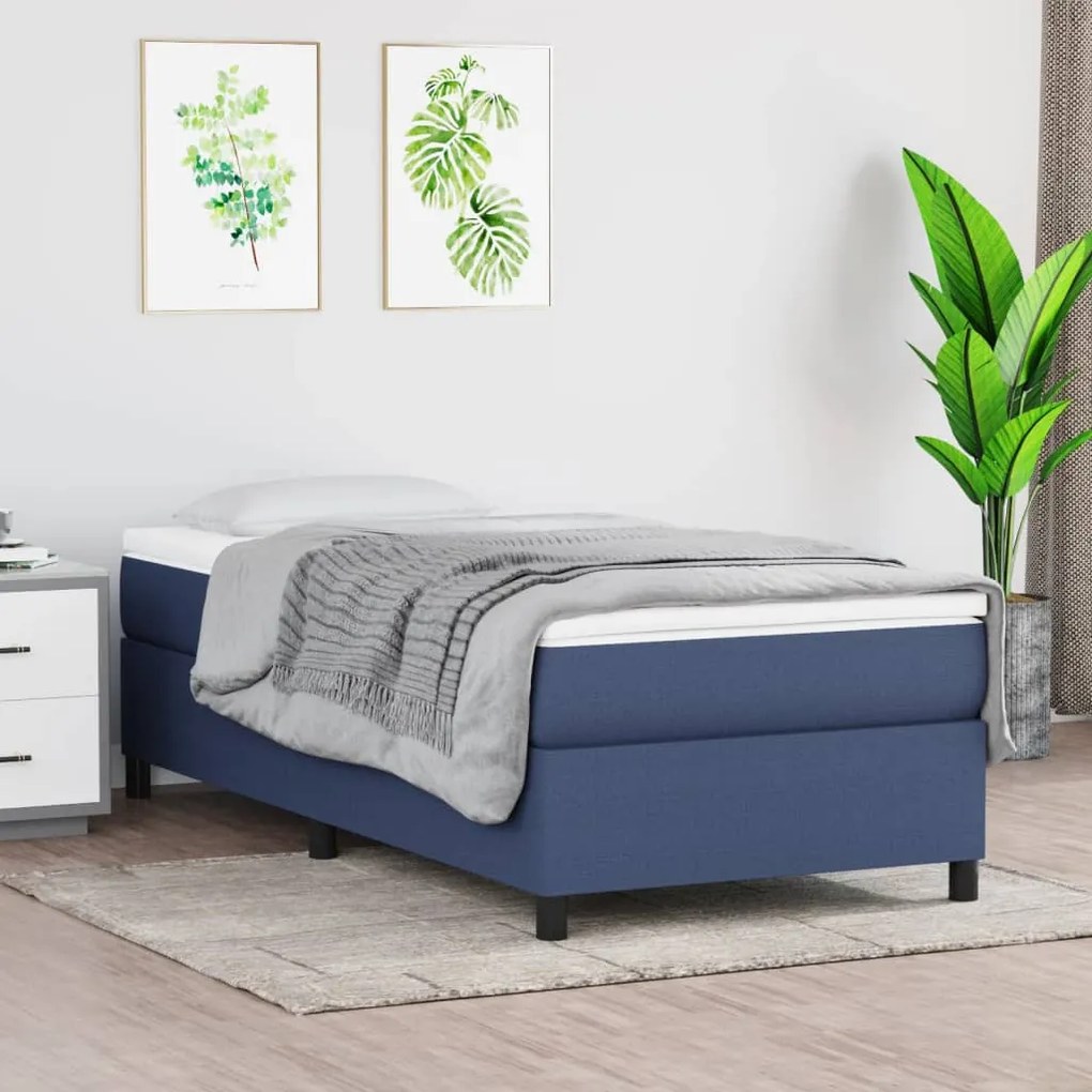 Giroletto Senza Materasso Blu 100x200 Cm İn Tessuto /