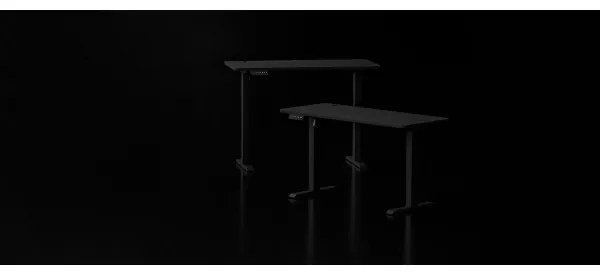 Altezza regolabile scrivania LEVANO 120x60 cm nero