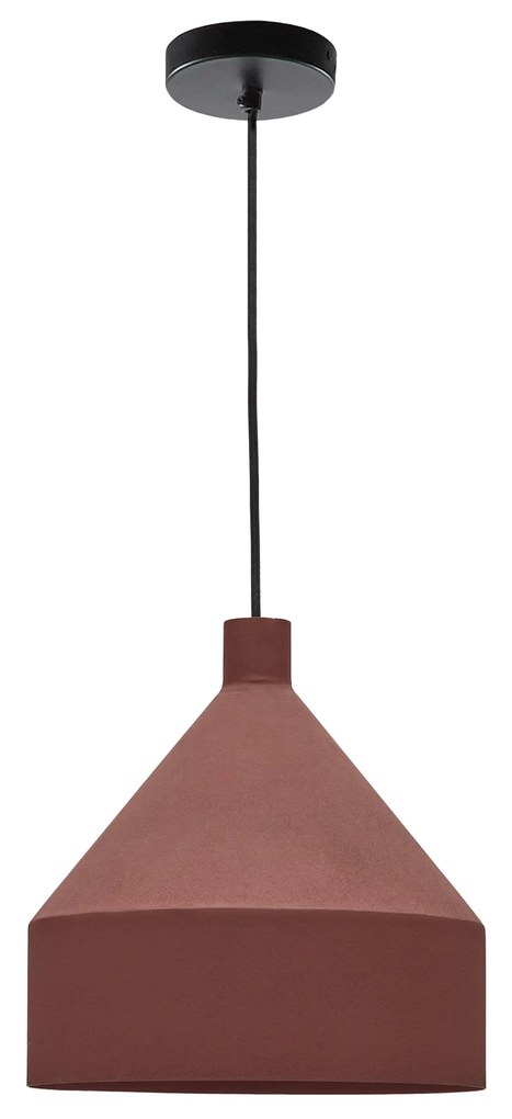 Kave Home - Lampada da soffitto Peralta in metallo verniciato color terracotta Ø 30 cm