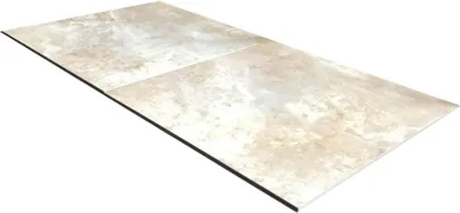 Pavimento grès porcellanato effetto travertino 50 x 50 cm Alfalux collezione Poseidon noce