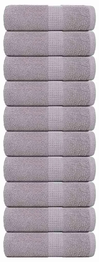Asciugamani Ospiti 10 Pz Grigio 30x50 Cm 360 G/m² 100% Cotone /