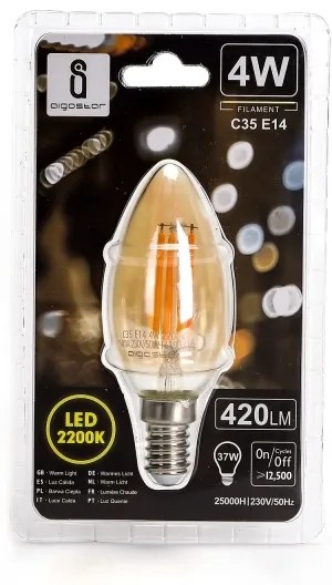 Lampadina LED C35 E14/4W/230V 2200K - Aigostar
