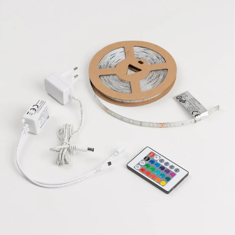 Striscia LED RGBW dimmerabile 9W/230V, 5 m, Wi‑Fi + telecomando
