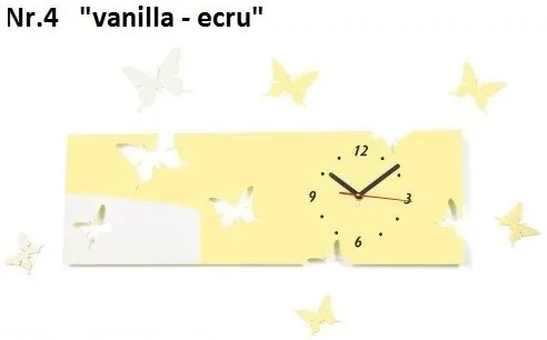 Orologio da parete con farfalle in vetro acrilico Giallo