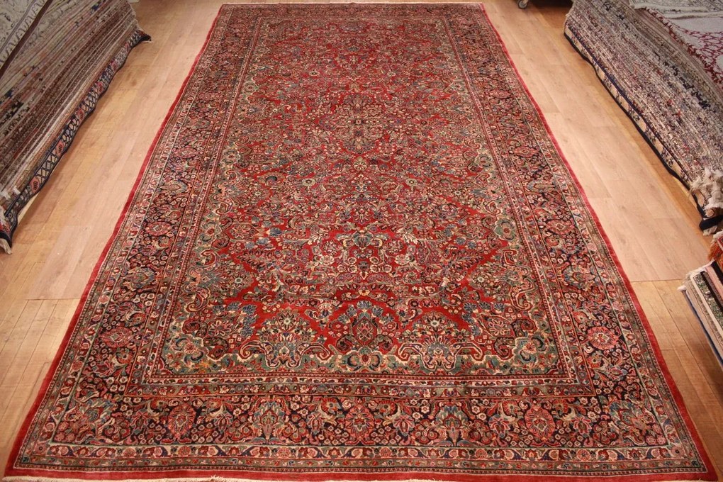 Sarouk Tappeto 590 x 300 (Iran) Annodato A Mano
