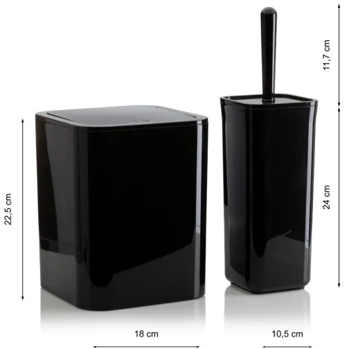 Set da bagno SIERRA 5 pz nero