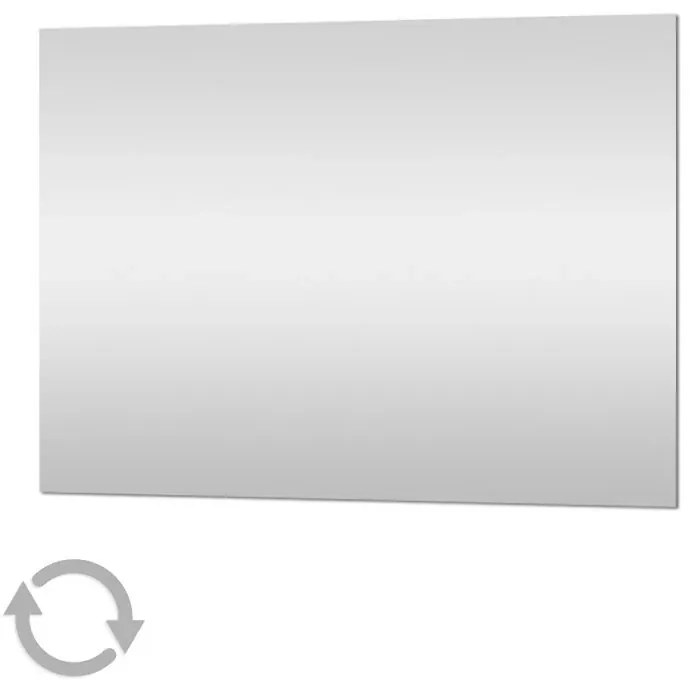 Specchio bagno 70x90 cm a filo lucido con installazione reversibile