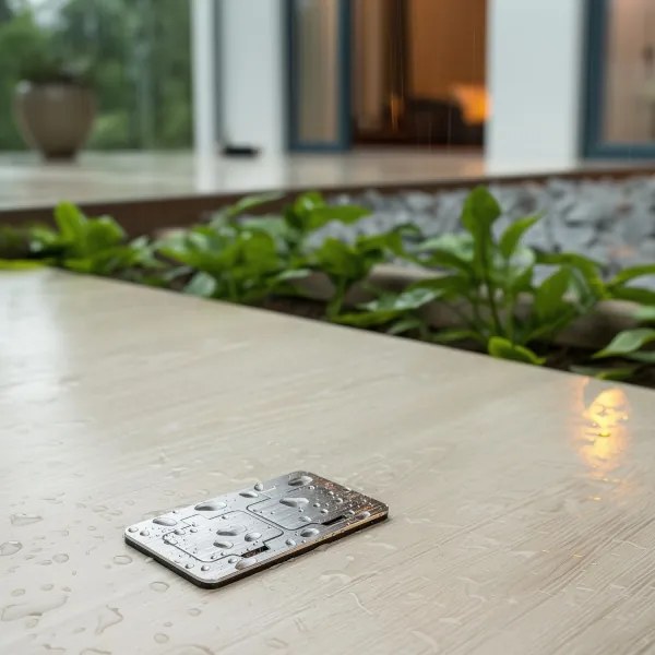 Brilagi - Presa doppia da incasso a pavimento per esterno IP55 cromo opaco rettangolare