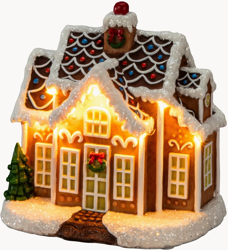 Decorazione natalizia a LED con funzione timer Gingerbread House
