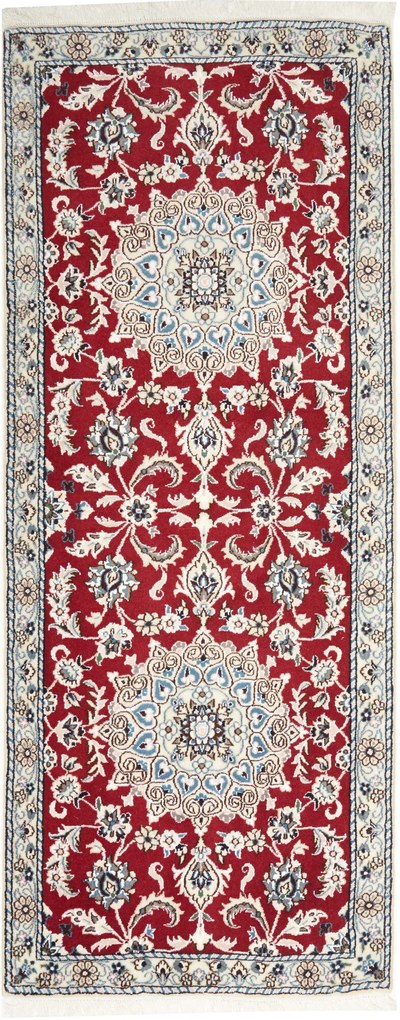 Nain Tappeto 190x80 Rosso (Iran) Annodato A Mano