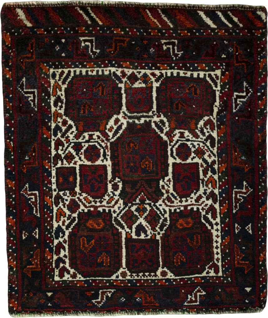 Shiraz Tappeto persiano 70x80 Rosso (Iran) Annodato A Mano