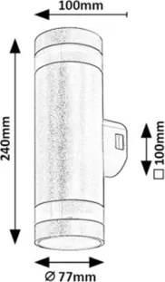 Rabalux 77212 - Lampada da parete per esterni URFA LINE LED 16W 230V IP65, marrone