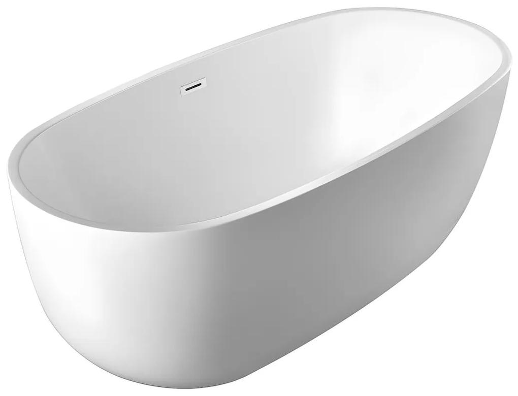 Vasca da bagno freestanding - 238L - 170x80x58 cm - Bianco - Acrilico - NICA