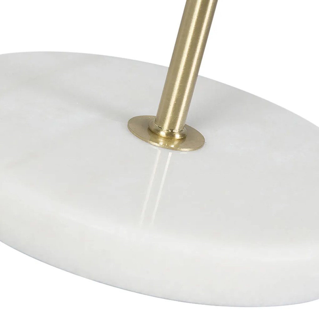 Lampada da tavolo ottone con paralume in velluto verde 35cm - Kaso