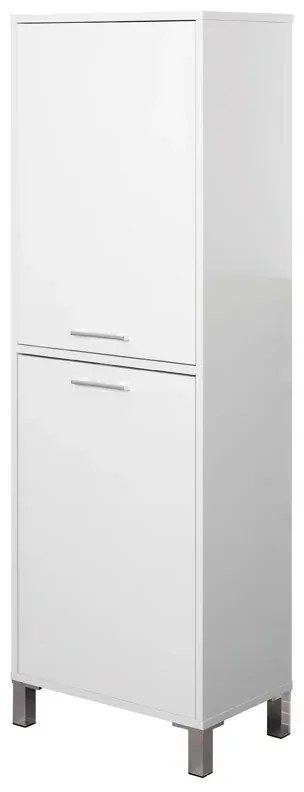 Colonna Portabiancheria L.53 Bianco Lucido con cesta inclusa