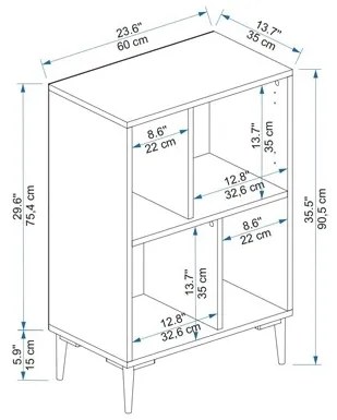 Mobile Da Cucina Multiuso Dispensa 60x35x90 Nikla Bianco