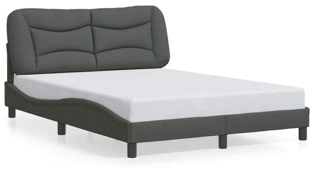 Giroletto Con Led Senza Materasso Grigio Scuro 140x190 Cm /