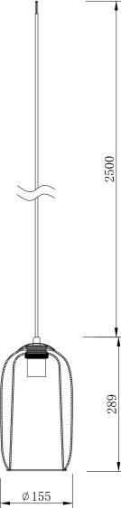 Ondaluce - Lampada a sospensione con cavo BONNIE 1xE27/15W/230V Ø 15 cm beige fumé