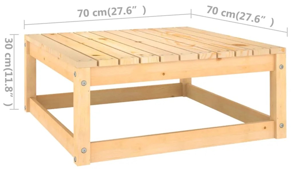 Set Salotto Giardino 9 pz Cuscini Antracite Legno Massello Pino