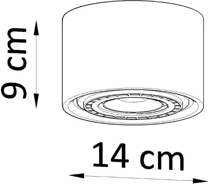 Lampada da soffitto in Cemento BASIC 1 Grigia AR111