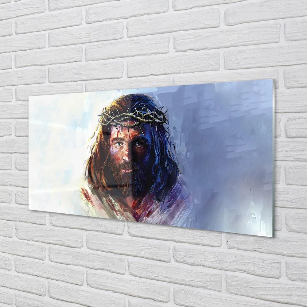 Quadro in vetro acrilico Immagine di Gesù 100x50 cm
