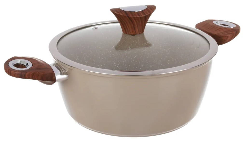 Casseruola 24 cm taupe Kolors con coperchio