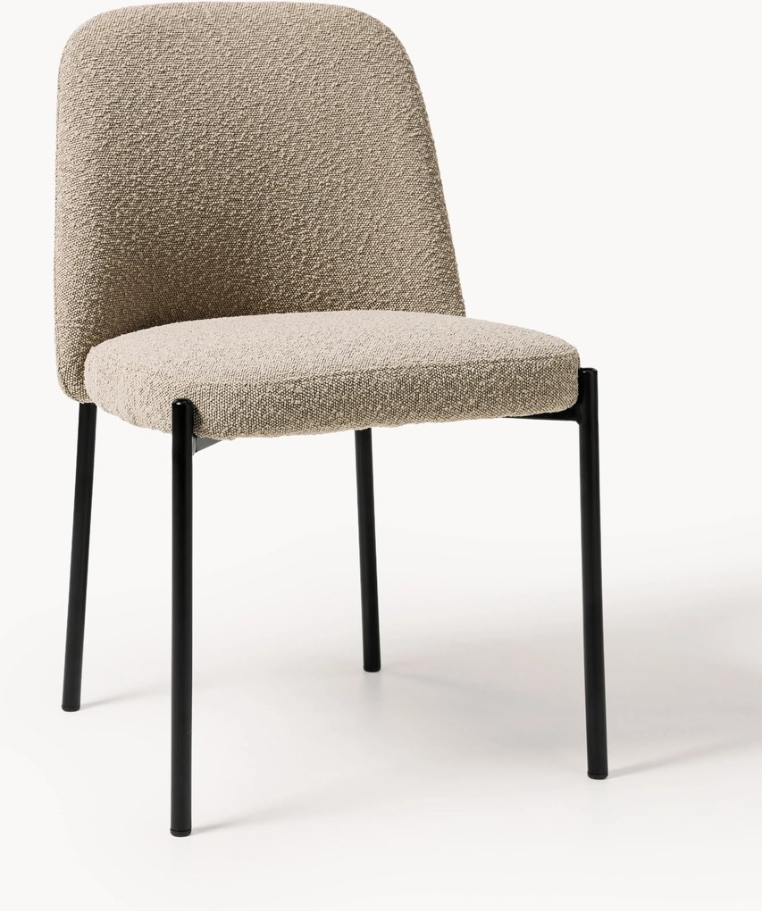 Sedia imbottita in bouclé Felicia