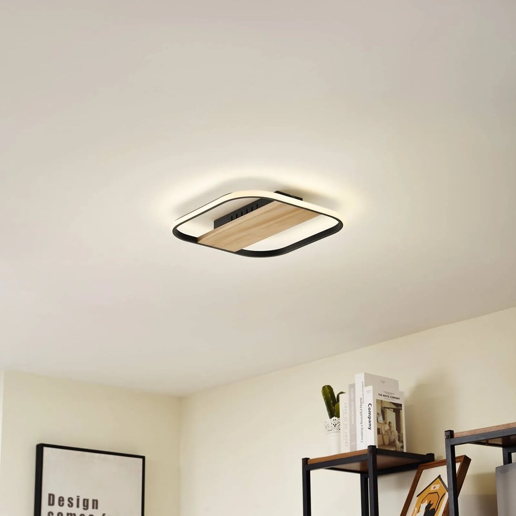 Plafoniera a LED Romilda Lindby, Alluminio / Grigio / Zincato, Soggiorno / Sala da pranzo, Alluminio, Campagna / Rustiche, Plafoniera LED