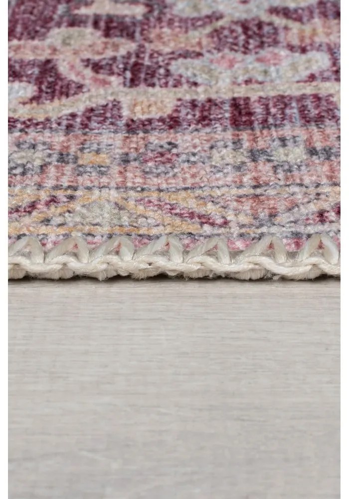 Tappeto lavabile rosso chiaro con fibre riciclate 80x150 cm Windsor - Flair Rugs