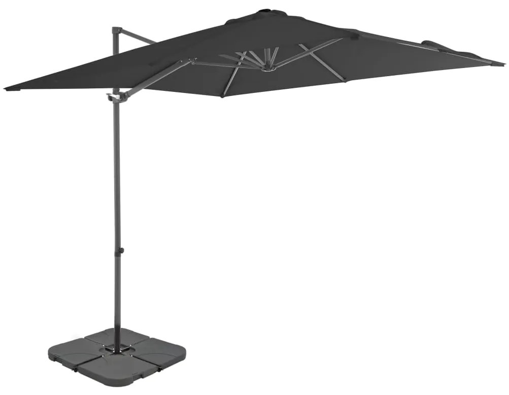 Parasole Da Giardino Con Base Portatile Antracite /