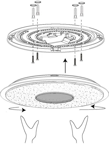 Eglo 98768 - Plafoniera LED RGB dimmerabile LANCIANO-C LED/38W/230V + T