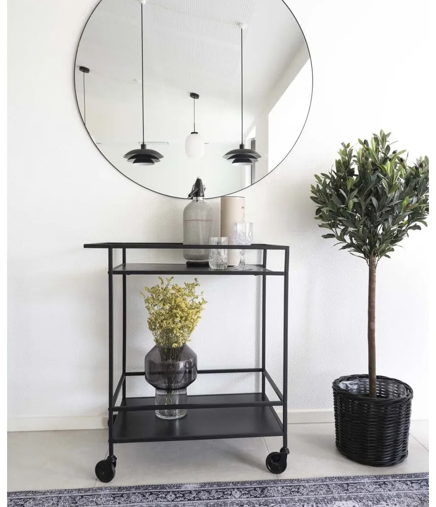 Carrello bar nero con struttura in acciaio Vita - House Nordic
