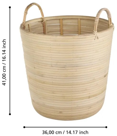 Eglo 426513 - Cestino decorativo NARAHA 41x36 cm rattan